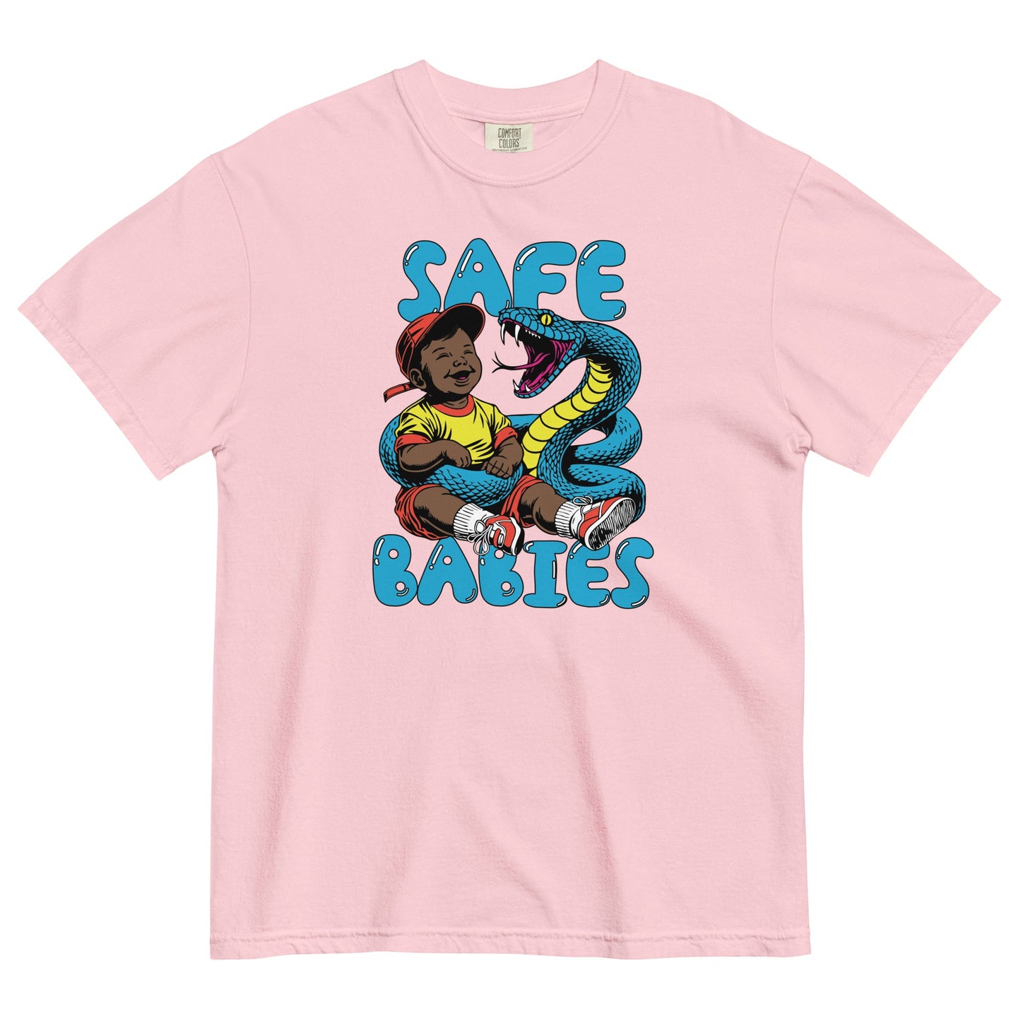 Blue Snake Safe Baby - Heavyweight Tee