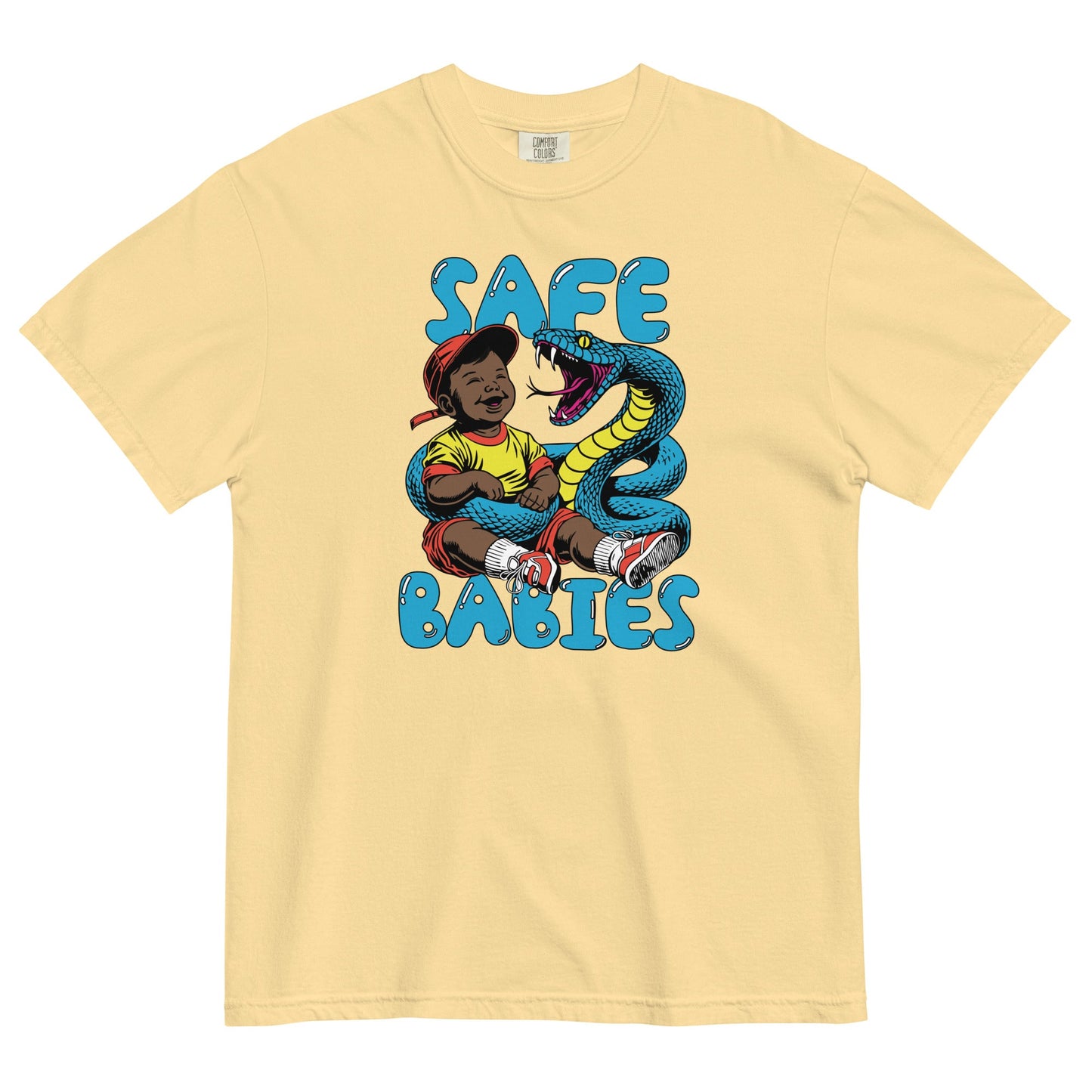 Blue Snake Safe Baby - Heavyweight Tee