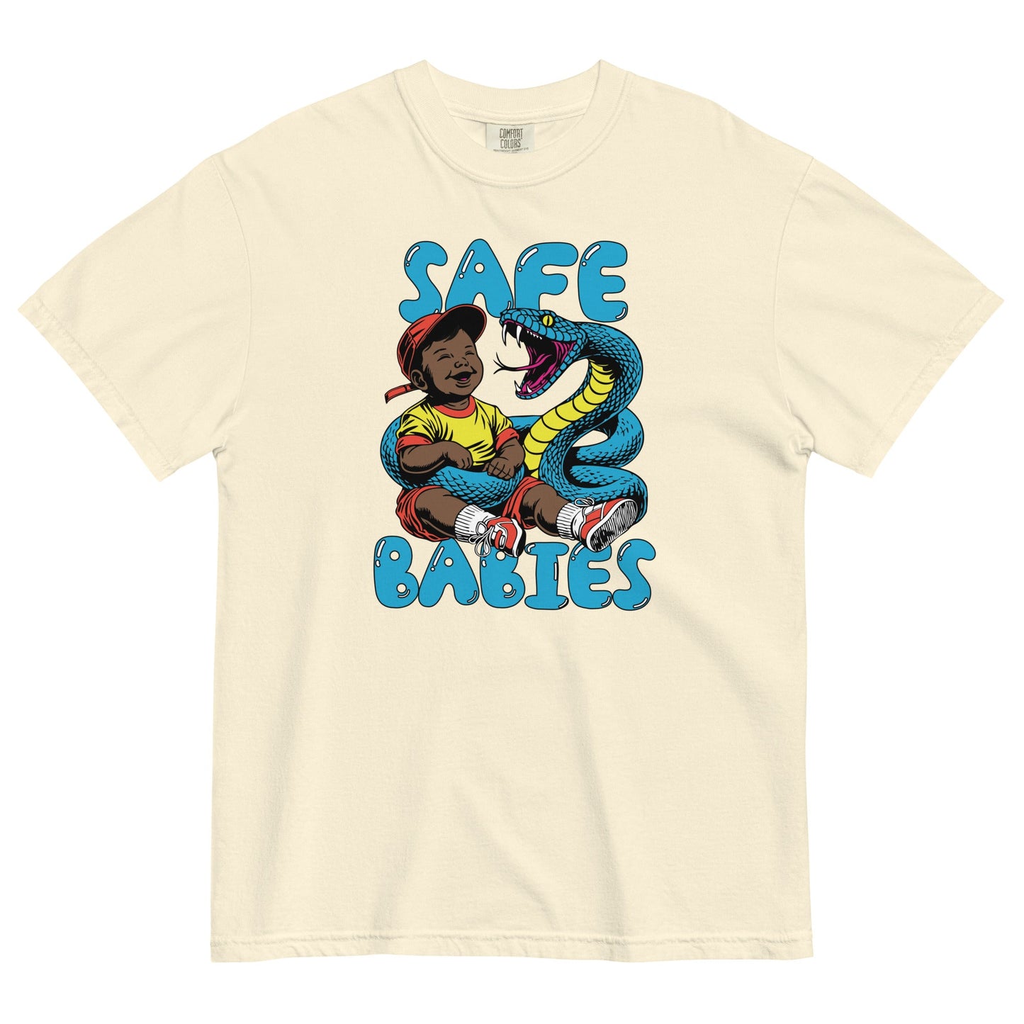 Blue Snake Safe Baby - Heavyweight Tee