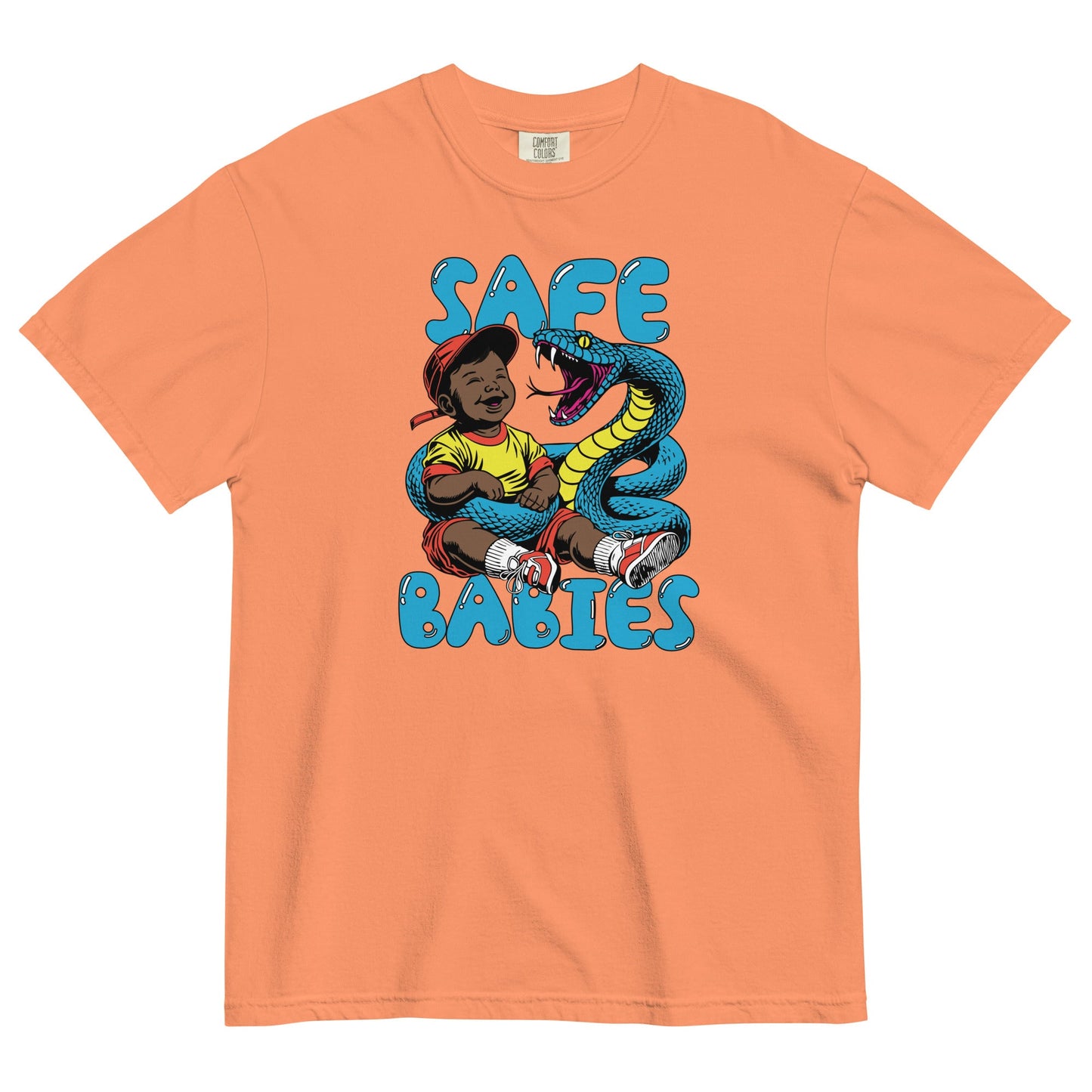 Blue Snake Safe Baby - Heavyweight Tee