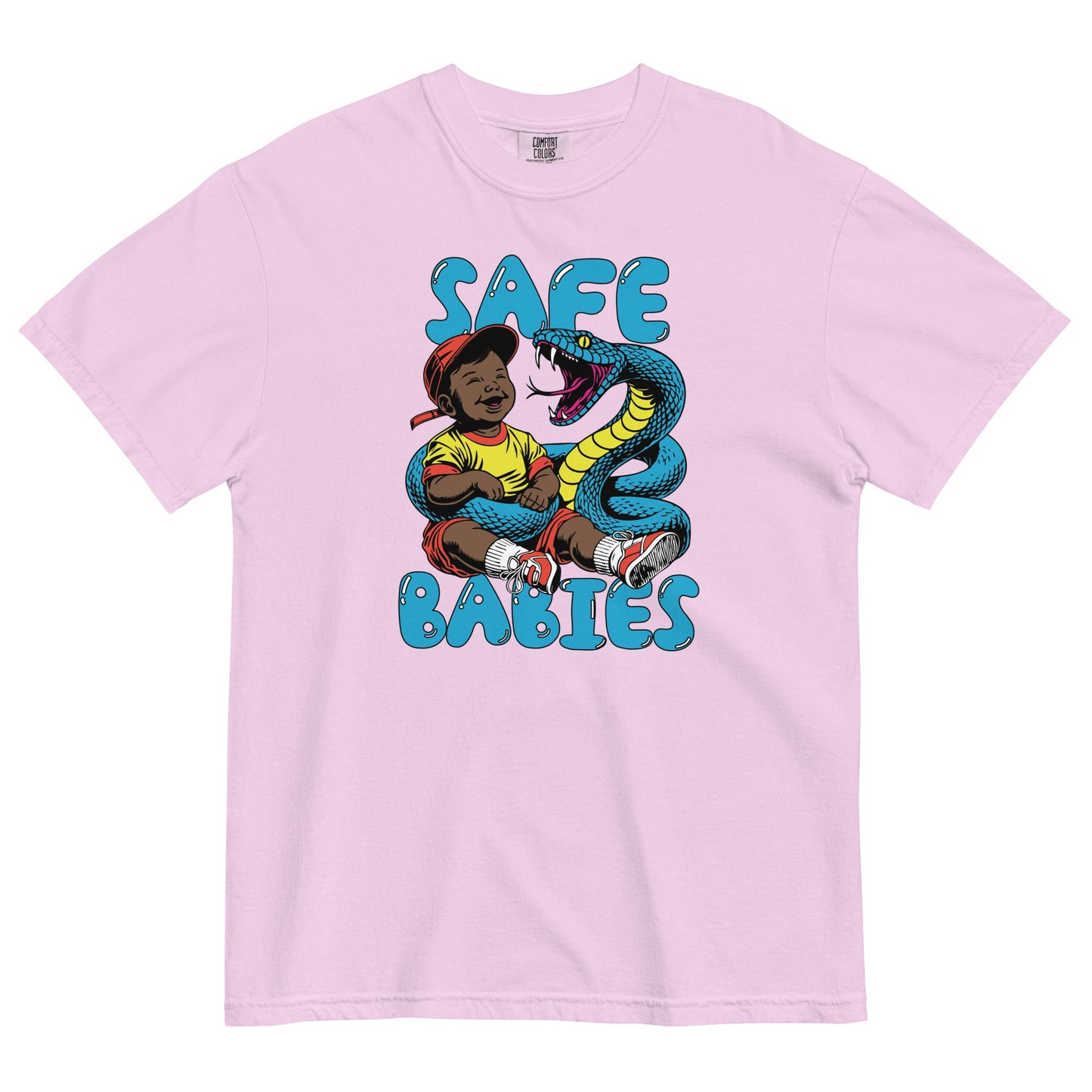 Blue Snake Safe Baby - Heavyweight Tee