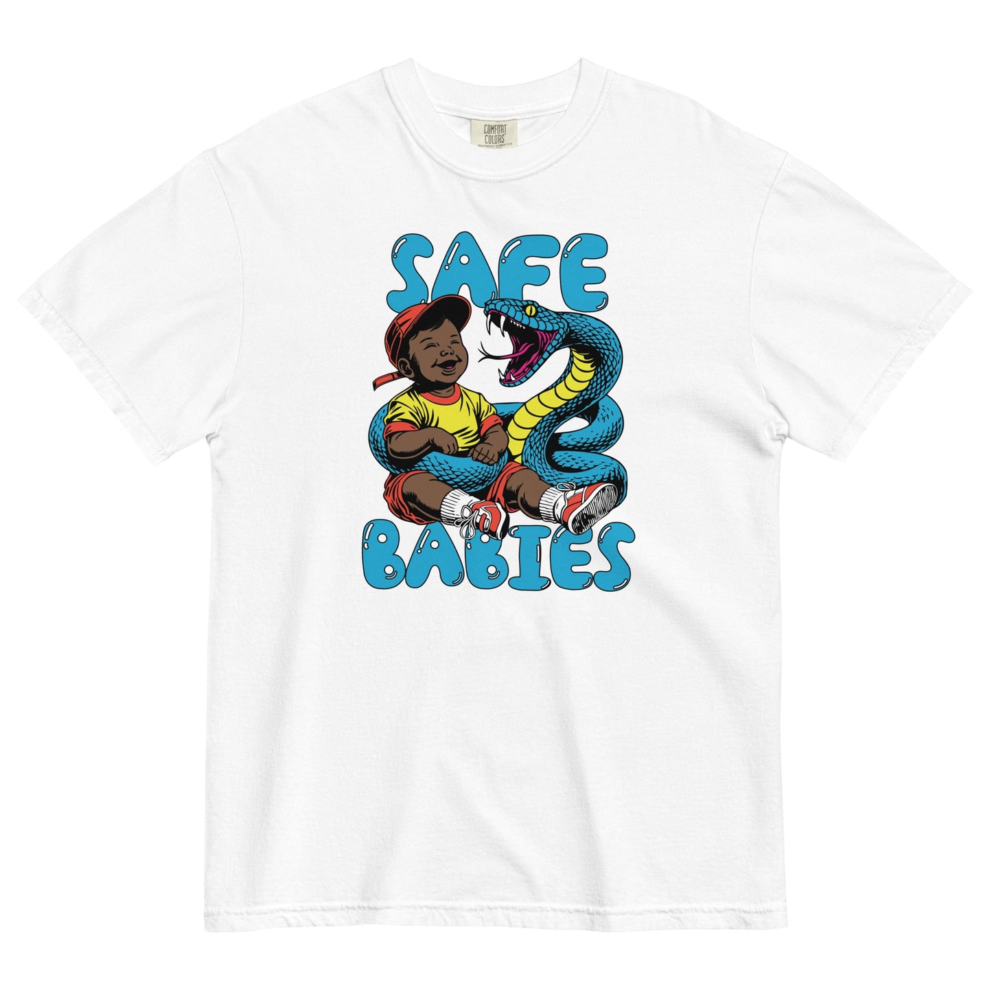 Blue Snake Safe Baby - Heavyweight Tee