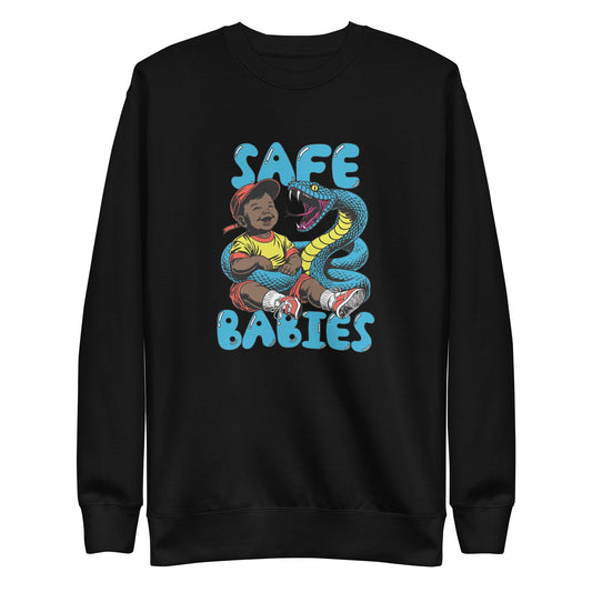 Blue Snake Safe Baby - Premium Sweatshirt