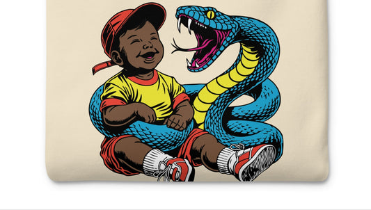 Blue Snake Safe Baby - Premium Sweatshirt